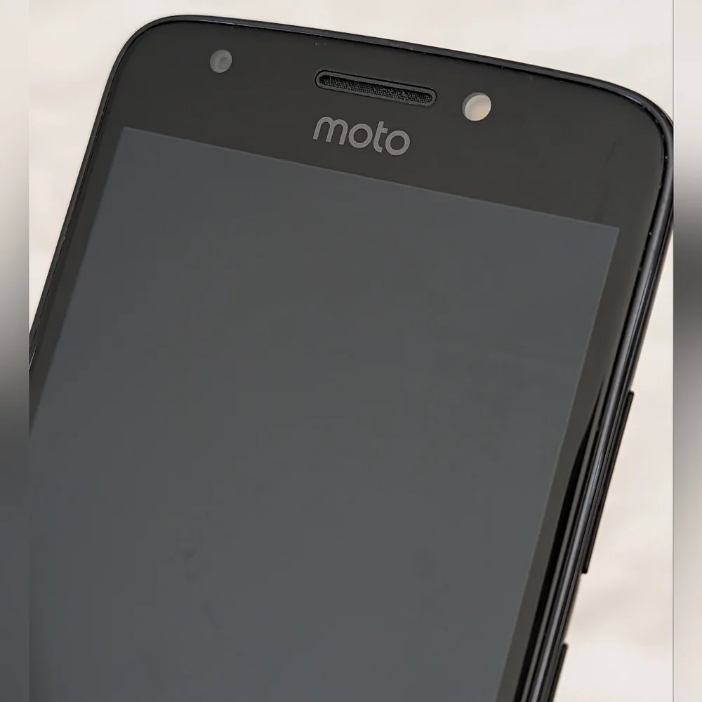 Motorola E4 & Case - Black - Small Compact Smart Phone